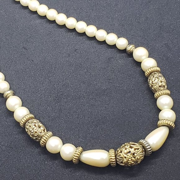 Faux Pearl Necklace Beads Retro | Poshmark